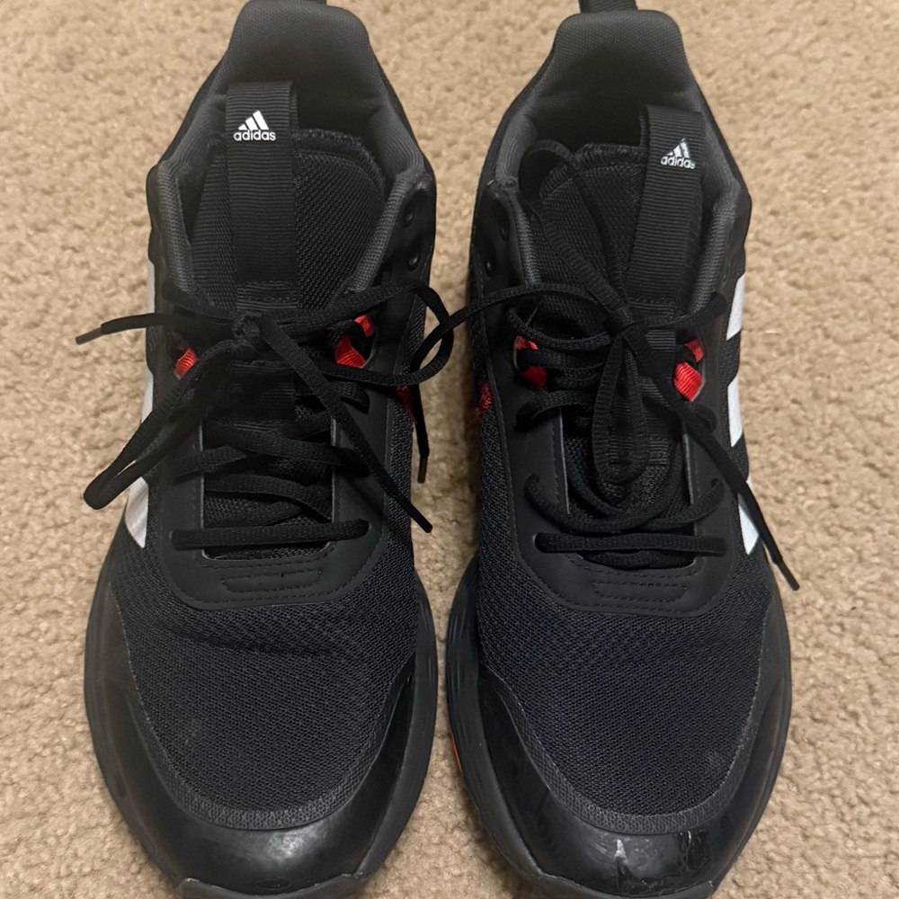 Adidas Men's Black and Red Athletic Shoes